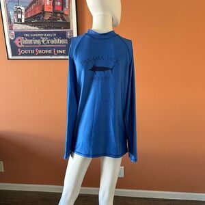 PANAMA JACK men’s logo bright blue swim shirt